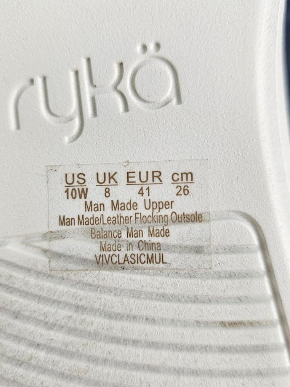 NEW RYKA Fixed Lace Sneaker Mules VIV Classic Mule Women's size 10W ACADEMY BLUE - Picture 6 of 8